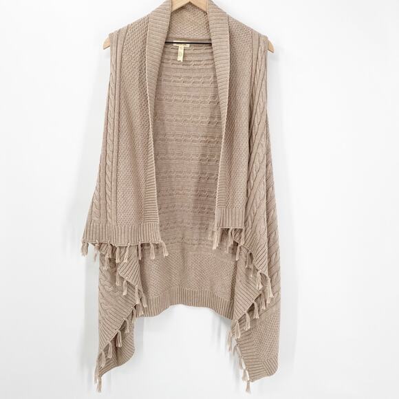 Matilda‎ Jane Mind’s Eye Cable Knit Tassel Sweater Vest in Tan Size Small - Picture 3 of 9
